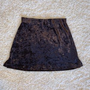 90’s Chocolate brown velvet skirt